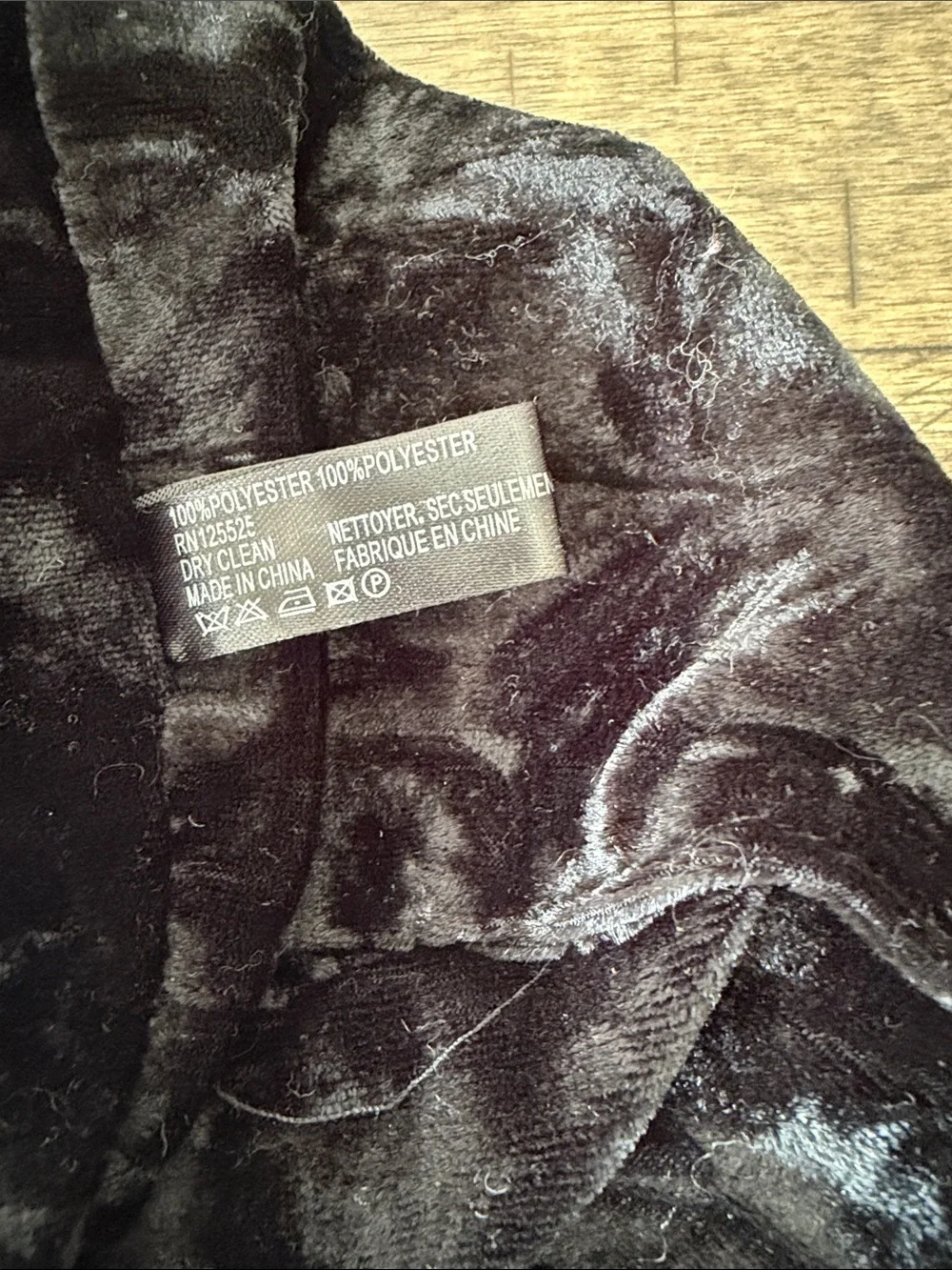Nordstrom Black Velvet Infinity Scarf